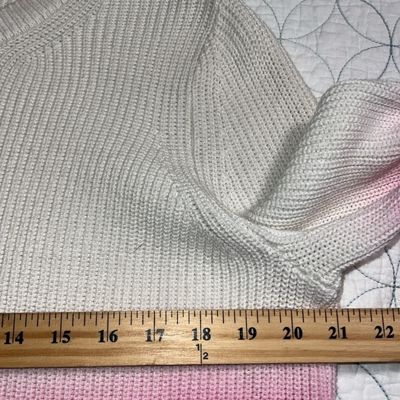 Crown & Ivy Ombre sweater size large sweater pullover long sleeve pink white - Picture 4 of 8